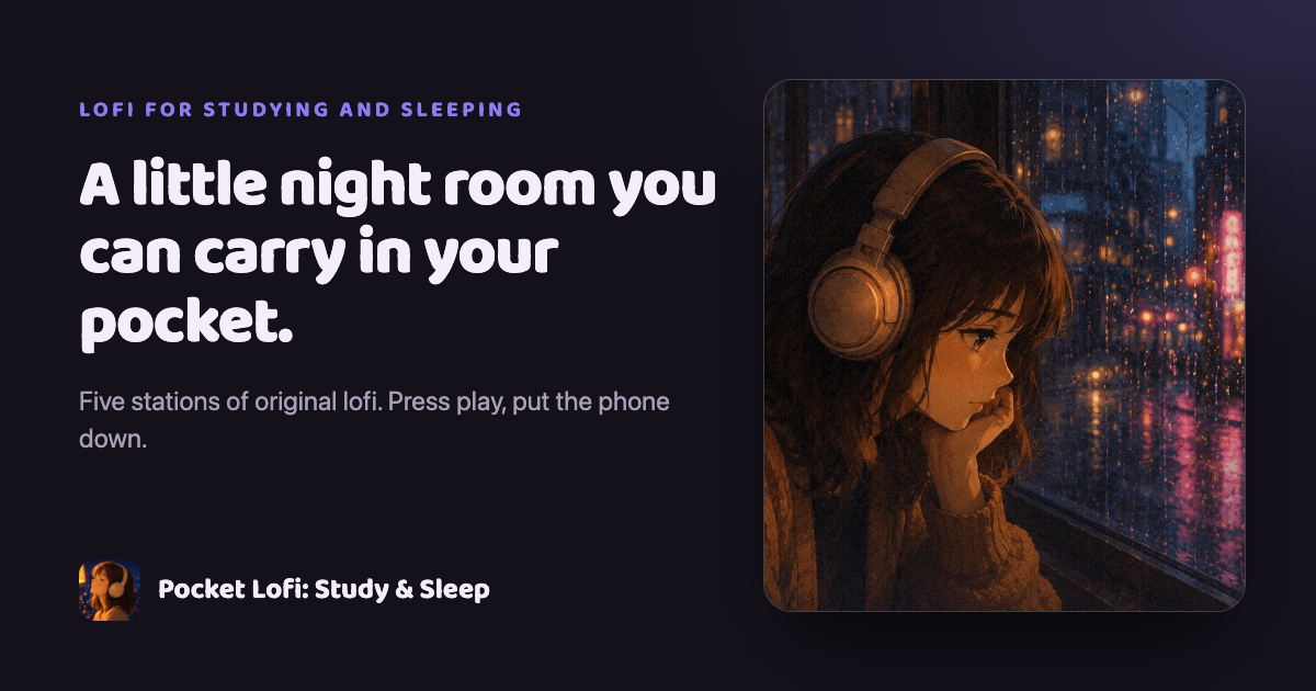 Pocket Lofi social preview image
